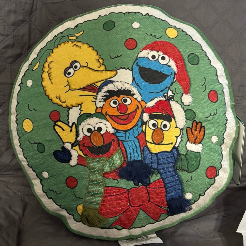 Sesame Street Holiday Pillow